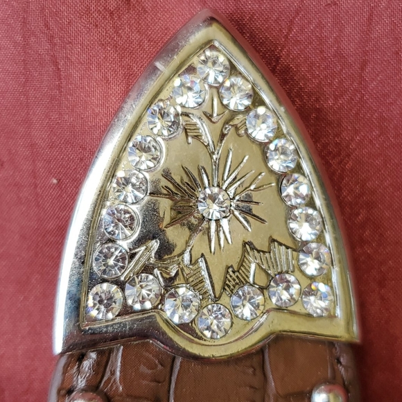 Boot Barn  Genuine Leather Rhinestones Belt - Picture 8 of 9